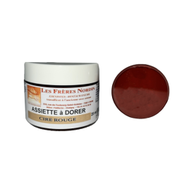 ASSIETTE A DORER CIRE ROUGE