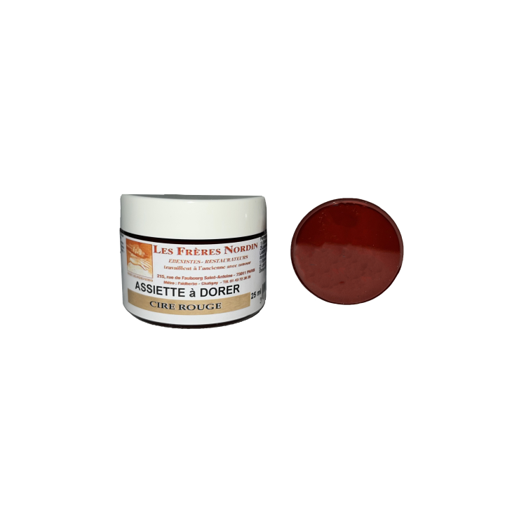 ASSIETTE A DORER CIRE ROUGE