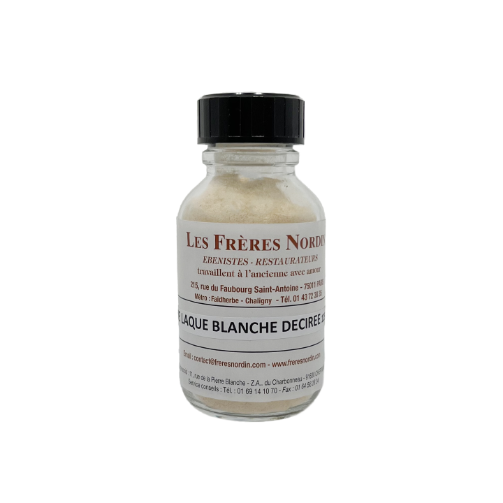 GOMME LAQUE BLANCHE DECIREE